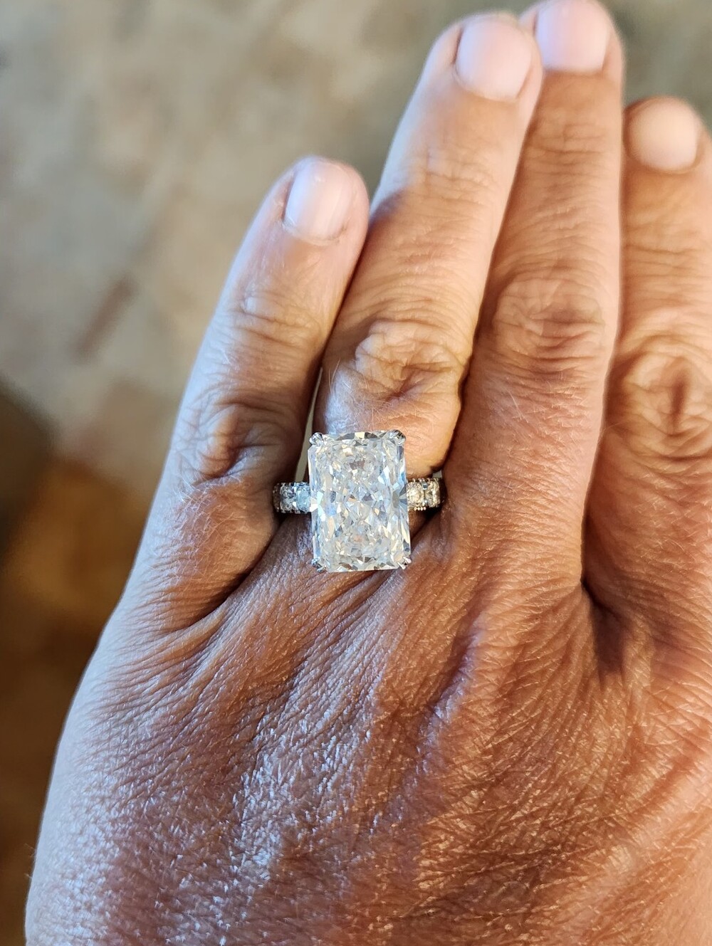 Huge 10.51 Tcw Icy White IGI Diamond Ring!